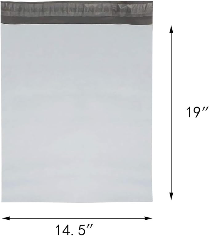 100PCS Poly Mailers 14.5x19 Inch - Self Adhesive Shipping Bags - Strong Thick Mailing Bags for Clothing, Lightweight Shipping Envelopes, Waterproof and Tear-Proof Postal Bags