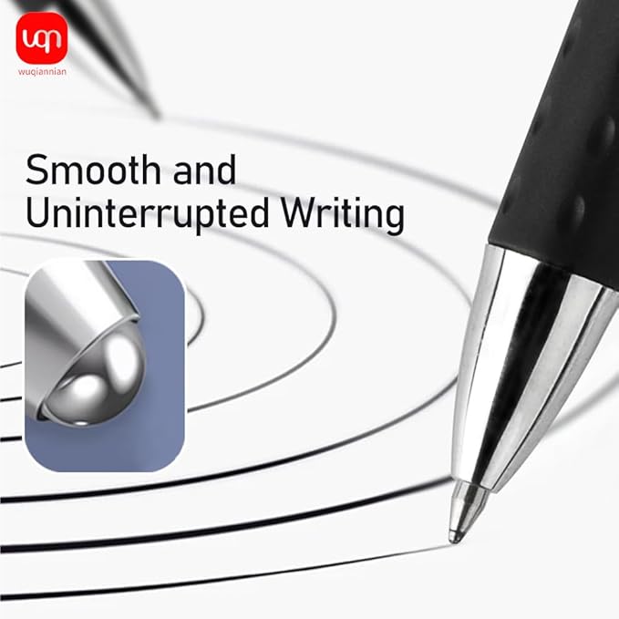 0.7mm Gel Pens, 12pcs Quick Drying Smooth Writing Black Ink Pens, Ballpoint Pens for Journaling, Drawing, Note-Taking, Office School Supplies, Gifts.