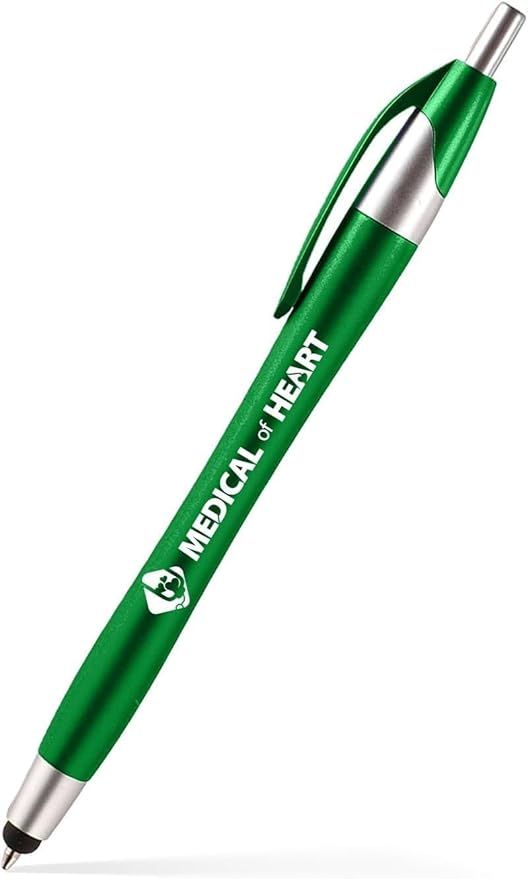 Pencil Guy Promotional Personalized Imprinted Stylus Pens - Green - 250 Quantity