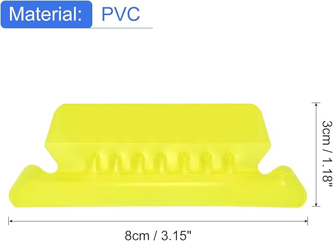 uxcell Hanging File Folder Tabs, 2 Inch Insertable Tabs and Inserts Plastic Clear File Organizer Labels Filing for Folder Quick Identification, Yellow, 150 Pcs