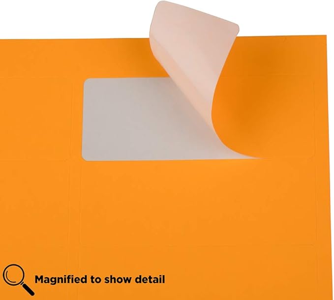 JAM PAPER Return Address Labels - Standard Mailing - 1 x 2 5/8 - Neon Orange - 120 Shipping Labels/Pack