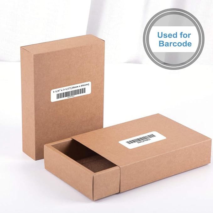 COLORWING 1-1/8" x 3-1/2" LW 30252 Barcode/Address/Shipping Label Refills, Compatible with Dymo Label Writer 450, 450 Turbo, 4XL, 400 Printers, 28mm x 89mm [30 Rolls/10500 Labels]