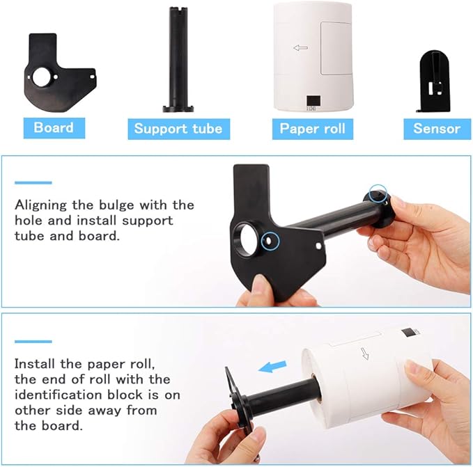 Replace for DK-1241 Die-Cut Large Shipping Label Rolls, 4''x 6''(102 mm x 151 mm) 200/Roll DK Labels Compatible with Brother QL-1050 1100 1110nwb Printer (1 Roll+1 Frame)