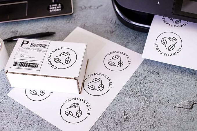 Premium Label Supply White Sticker FBA Labels – 4" x 3.33" – Laser/Inkjet Compatible – (6 per Sheet), 500 Sheets - 3,000 Total Adhesive Labels