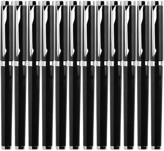 0.7mm Gel Pens, 12pcs Quick Drying Smooth Writing Black Ink Pens, Ballpoint Pens for Journaling, Drawing, Note-Taking, Office School Supplies, Gifts.