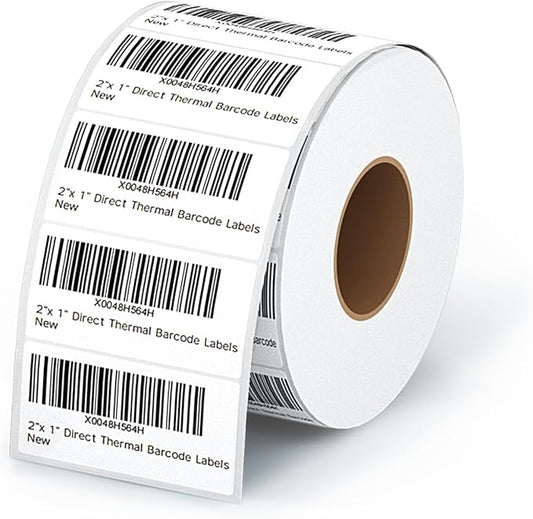 iDPRT 2"X1" Direct Thermal Label for Barcode Postage Address, 800pc Barcode Labels, Compatile with SP460BT Label Printer