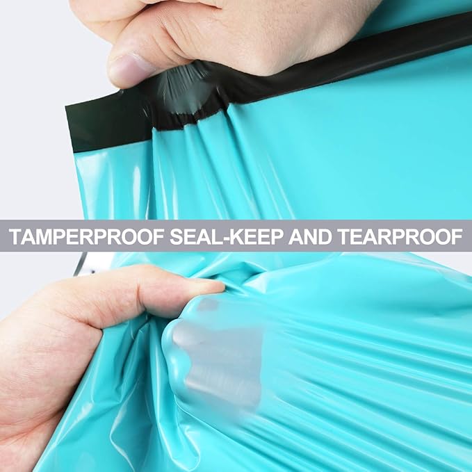 UCGOU Poly Mailers 10x13 Inch Teal 200 Pack Shipping Bags #4 Strong Mailing Envelopes Boutique Packaging Postal Self Seal Adhesive Waterproof and Tear Proof Small Business for Clothes Books