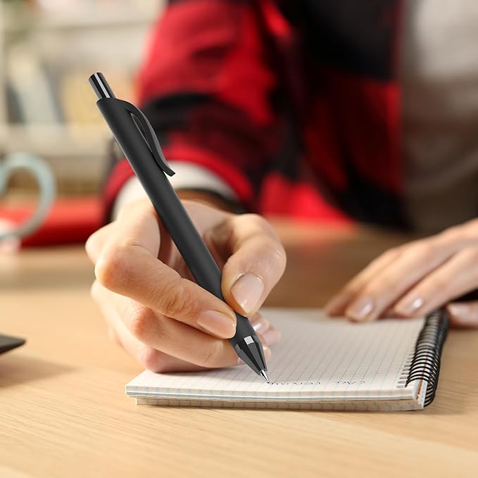 208 Pack Black Pens - Bulk Pens, Medium Point Ballpoint Pens, Smooth Ink, 1.0MM Retractable Click Pen for Waitress, Server, Office Black Ink