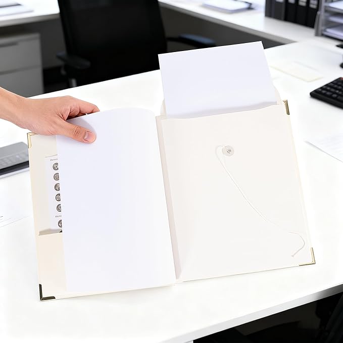 Important Document Organizer with Labels Expanding File Folder Storage Binders for Important Papers, Birth Certificates, Passports and Letters