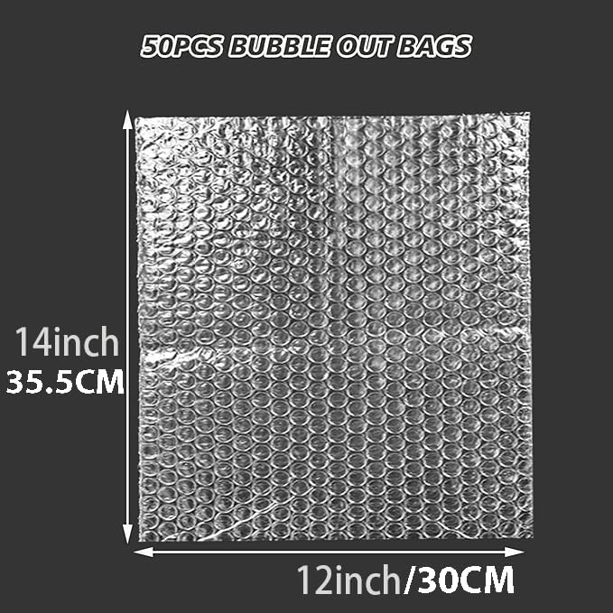 50Pcs Bubble Bag, 12”x14” Bubble Pouches wrap for Shipping, Double Wall Bubble Cushioning for Packing, Moving and Storage Fragile China Dishes Electronic Item…