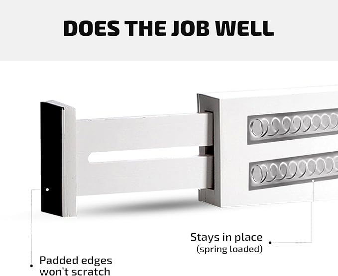 4-Pack Bamboo Drawer Dividers - 2.6" High, 12.5"-17" Adjustable Drawer Organizers for Clothes, Expandable Dresser Separators in Bedroom/Bathroom/Kitchen/Office Organization and Storage (White)