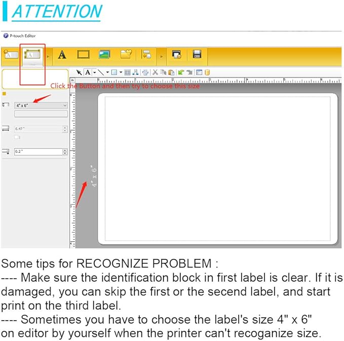 Replace for DK-1241 Die-Cut Large Shipping Label Rolls, 4''x 6''(102 mm x 151 mm) 200/Roll DK Labels Compatible with Brother QL-1050 1100 1110nwb Printer (1 Roll+1 Frame)