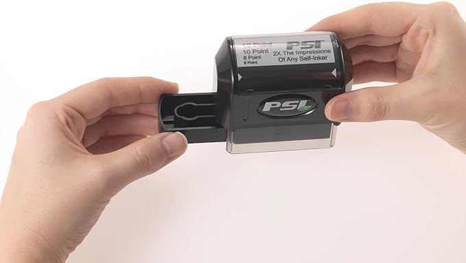 Self Inking Return Address Stamp - Custom 4 Line Personalized Address Stamp for Envelopes, Wedding Invitations, Business, Mailing Labels, Black Ink (Calligraphy Script)