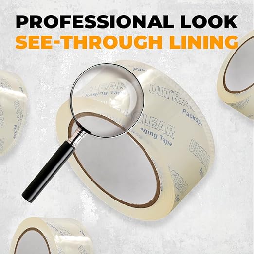 WOD CST22CC Crystal Clear See-Through Packing Tape – 2 inch x 110 yds. for Carton Sealing Mailing, Shipping, and Protection, Label Covering, Lamination, and Outdoor Uses.