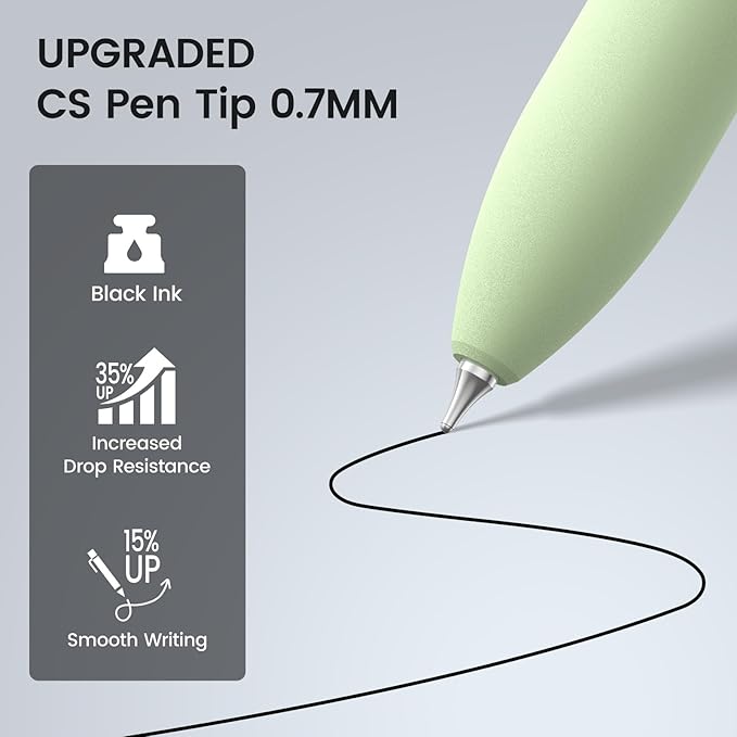 16Pcs Black Gel Pens - 0.7mm Medium Point Black Ink Pens | Smooth Writing - Quick Drying Retractable Pen for Men Women (Gradient - 16Pcs)