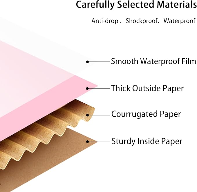 8x8x4 Pink Shipping Boxes, 30 Pack Mailing Boxes for Small Business, Corrugated Cardboard Boxes for Shipping, Packaging