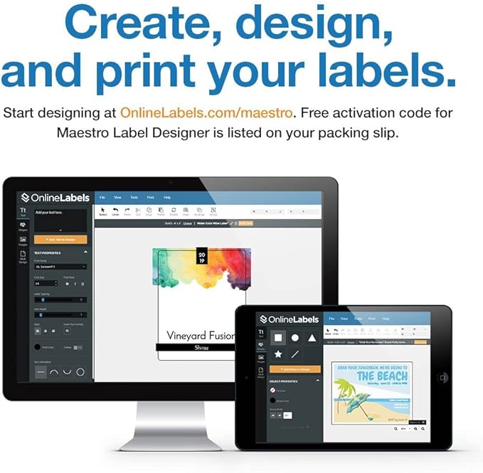 OnlineLabels 4" x 4" Square Labels - Permanent Adhesive, White Matte - Great for Product Labels, Organization, Jars, & More - for Inkjet & Laser Printers - Pack of 4,000 Labels, 1,000 Sheets OL3027WX