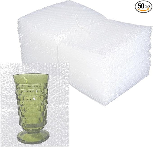 6''x10'' Bubble Pouch Bags, 50Pcs Clear Bubble Pouches Wrap for Shipping, Double Walled Cushioning Bags for Cushioning, Packing, Moving and Storage Fragile China Dishes Electronic Item