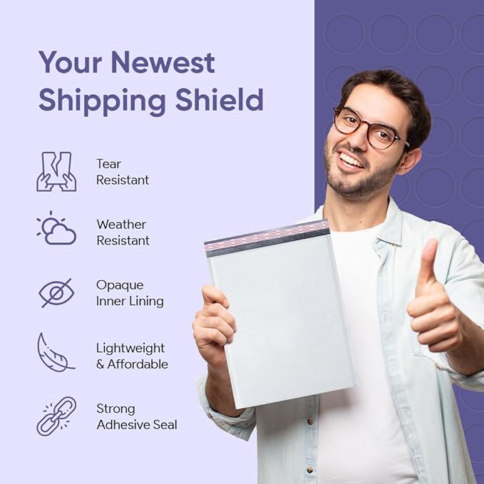 White Small Poly Bubble Mailers 6x10 inch #0 | Self Seal Padded Envelopes | Cushioned Bubble Mailer | Usable Size 6x9 | WaterProof | Lightweight mailing Shipping Bags | 250 Pack Bulk