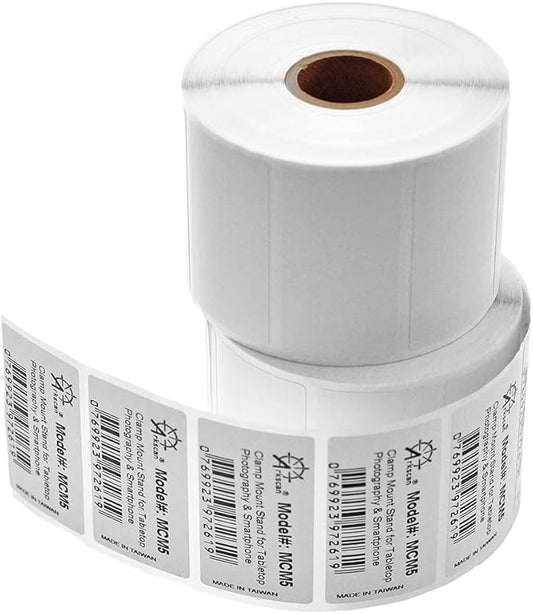 Arkscan 2 Rolls of 2.25 x 1.25 Direct Thermal Labels, Compatible with Arkscan and Zebra Label Printers, 1000 Labels per Roll