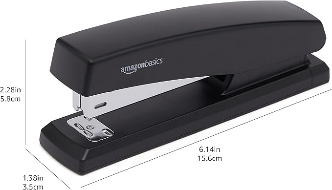 Amazon Basics Stapler Value Pack Including Staples and Staple Remover, 3-Pack, Black