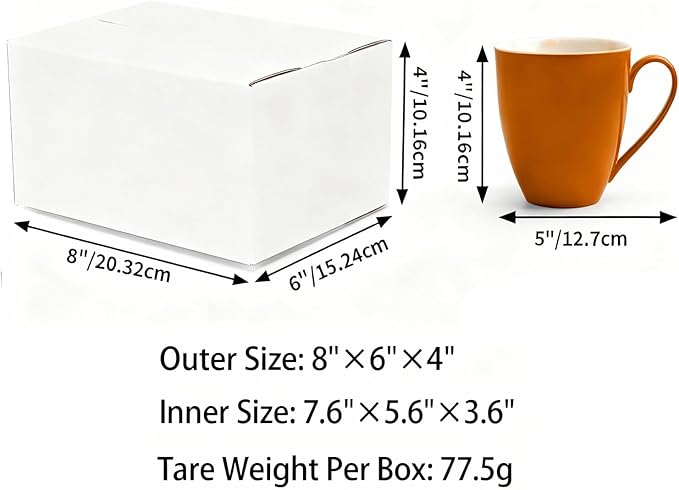 PETAFLOP Shipping Boxes 6x6x6 Corrugated Cardboard Boxes Small Mailing Box, 25 Pack