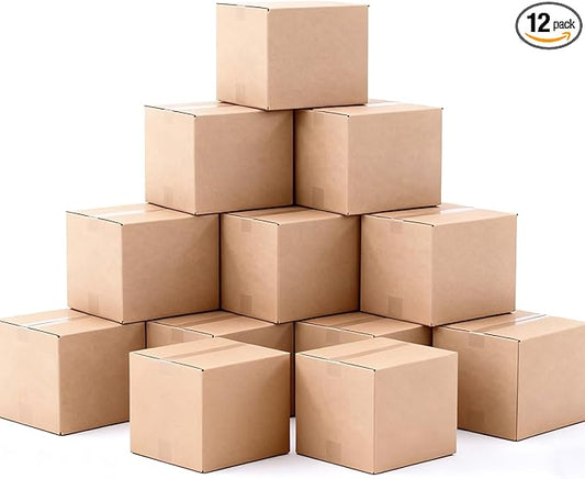 Double Wall Large Packing Boxes for Moving,12 Pack Heavy Duty 20" x 20" x 15" Cardboard Moving/Shipping Boxes for Home,Office,Warehouse (20" x 20" x 15")