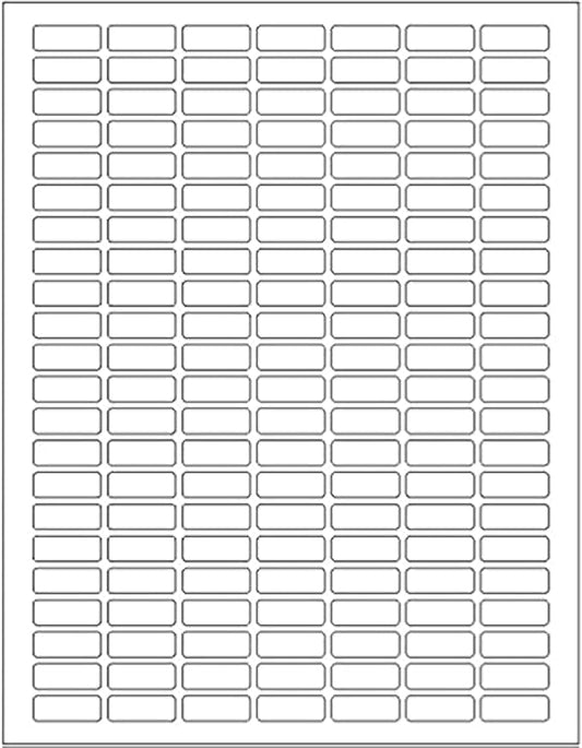 White Printable Labels Sheets + Bonus Color Labels White Rectangular Stickers (1" x 0.375") Produce Excellent Results with Standard Laser Printer-Template Included - 15700 Pack