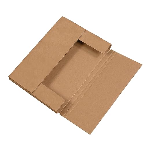 Tape Logic TLM1291 Easy-Fold Mailers, 12 1/8" x 9 1/8" x 1", White (Pack of 50)