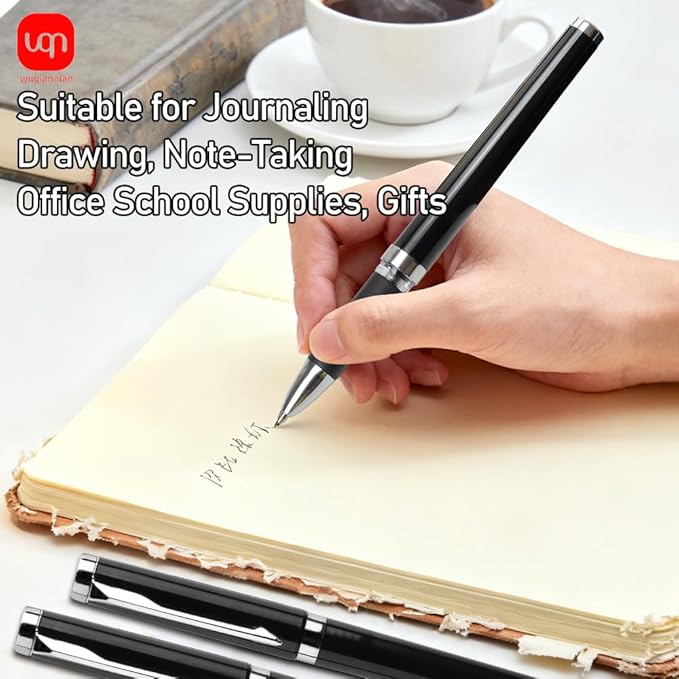0.7mm Gel Pens, 12pcs Quick Drying Smooth Writing Black Ink Pens, Ballpoint Pens for Journaling, Drawing, Note-Taking, Office School Supplies, Gifts.