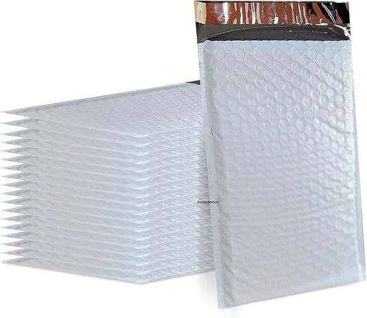 #000 Poly Bubble Mailers 4x8 Inch, Padded Envelopes Bags with self Seal, Cushioned Bubble Lined Mailer, 4.5" x 7.25" Usable Space, 500 Pack, Lightweight water-resistance Shipping Bag Mailer