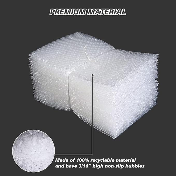 50Pcs Bubble Pouches Wrap,8”x10”Bubble Pouches for Shipping,Double Wall Bubble Cushioning Wrap out Bags for Mailing Packing,Moving and Storage Glass Fragile China Dishes Electronic Item