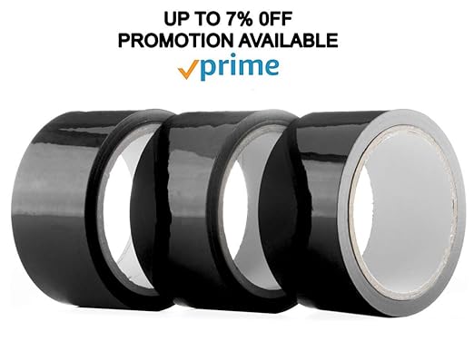 ABC Carton Sealing Tape 1.89 Inches Wide x 109.36 yd Length. 36 Rolls of Black Moving Tape for Boxes. Box Tape for Moving, Packing, Shipping, and Mailing. 2 mil Thick Acrylic Shipping Tape Rolls