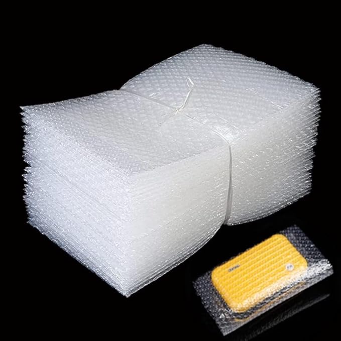 50Pcs Bubble Pouches Wrap,8”x10”Bubble Pouches for Shipping,Double Wall Bubble Cushioning Wrap out Bags for Mailing Packing,Moving and Storage Glass Fragile China Dishes Electronic Item