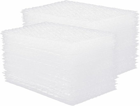 100pcs Bubble Pouches Wrap, 6'' x10'' Clear Bubble Pouch Bags for Fragile, Double Walled Moving Supplies Bubble Out Bags for Storage Wrapping, Dishes China Plates, Shipping and Packing