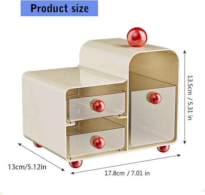 Multi Purpose Drawer Storage Box for Kitchen Countertops Office Desks Teas Bags Holder Cosmetics Organization Tool