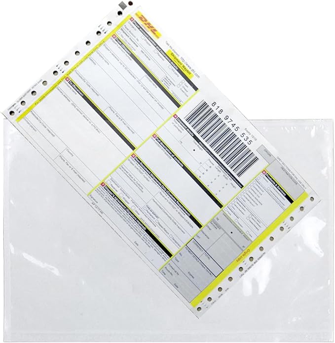 RyhamPaper Packing List Envelopes, Clear 7.5" x 5.5" Self Adhesive Shipping Labels Envelope Pouches (500 Pack)