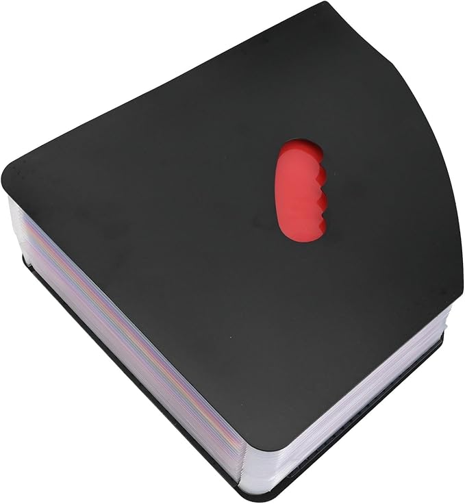 Self Standing Desktop Expanding File Organizer With 13 Pockets And 24 Colorful Labels For A4 Paper, Portable Accordion File Holder For Office And Home Use(B)