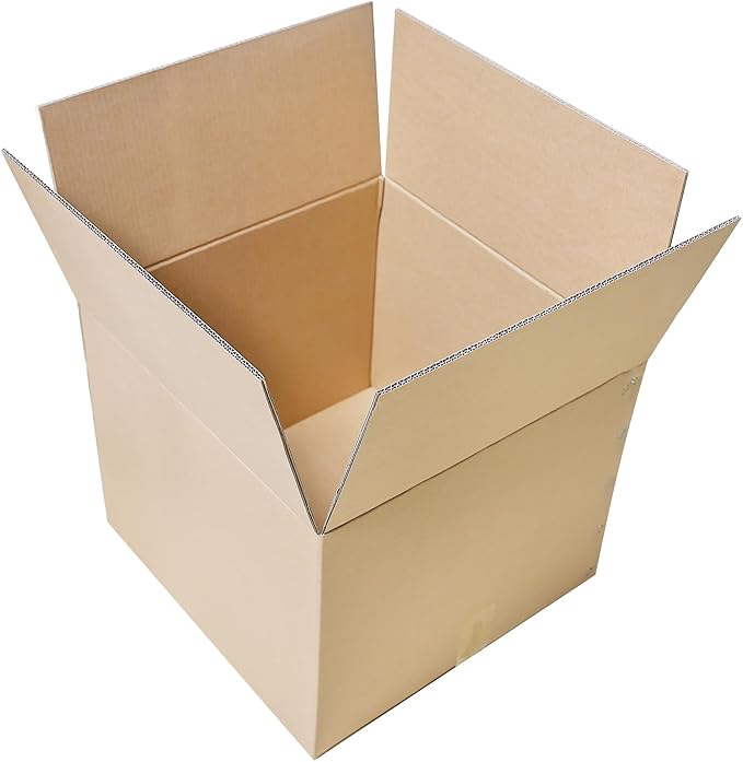 Double Wall Large Packing Boxes for Moving,12 Pack Heavy Duty 20" x 20" x 15" Cardboard Moving/Shipping Boxes for Home,Office,Warehouse (20" x 20" x 15" with Handle)