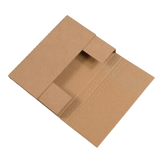 Tape Logic Literature Mailer, 12 1/8" x 9 1/8" x 2", Kraft (Pack of 50) Easy-fold mailer document, catalog, brochures, books.