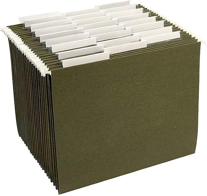 Staples Hanging File Folders, Letter, 3 Tab, 25/Box
