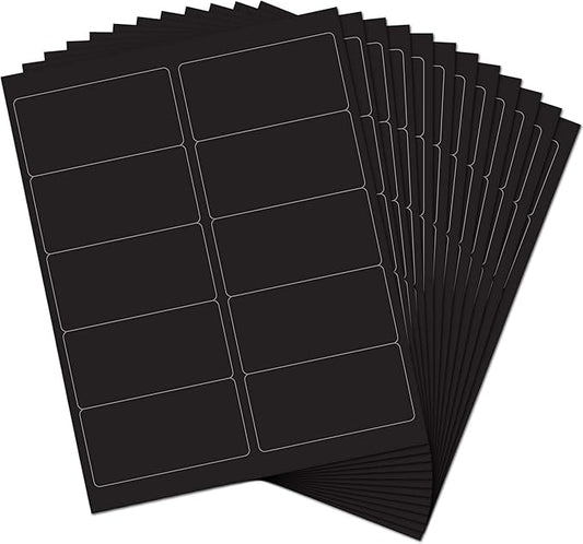 JAM PAPER Shipping Address Labels - Standard Mailing - 2 x 4 - Black - 120/Pack