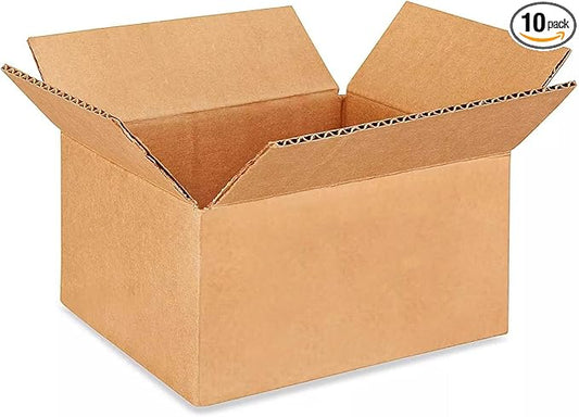 IDL Packaging - B-864-10 Small Corrugated Shipping Boxes 8"L x 6”W x 4"H (Pack of 10) - Excellent Choice of Strong Packing Boxes for USPS, UPS, FedEx Shipping
