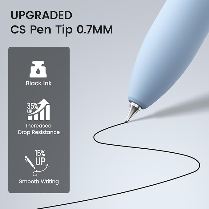 8Pcs Black Gel Pens - 0.7mm Medium Point Black Ink Pens | Smooth Writing - Quick Drying Retractable Pen for Men Women (Morandi - 8Pcs)