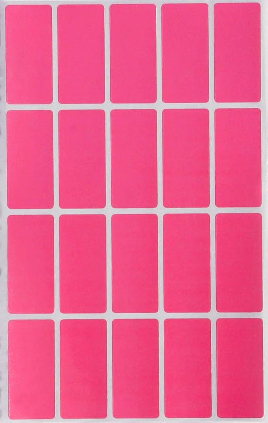 Small Rectangular Label Stickers 1.57 inch x 0.75 inch - 2160 Pack, Pink Color-Coding Labels (40mm x 19mm)