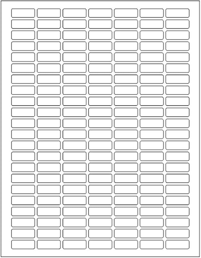 Small Sticky Labels White Rectangular Labels 1" x 0.375 + Bonus Color Labels - White Coding Labels for Printer Produce Excellent Results with Laser Printer-Template Included! 1660 Pack