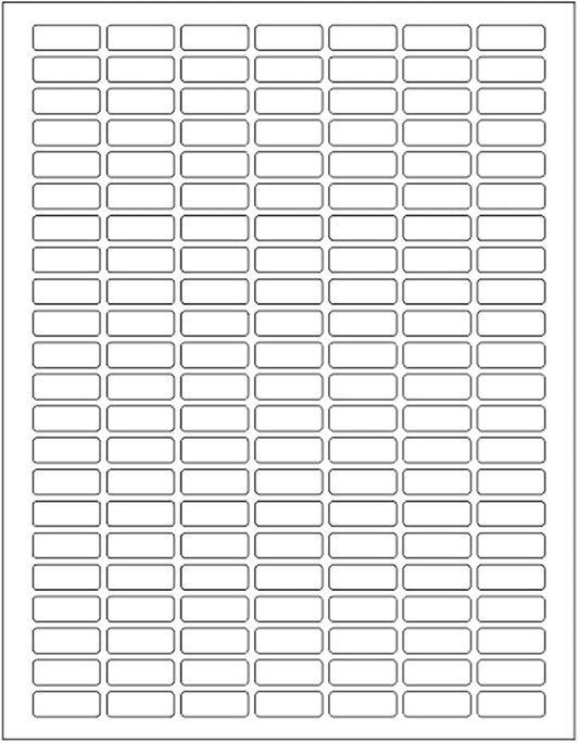 Small Sticky Labels White Rectangular Labels 1" x 0.375 + Bonus Color Labels - White Coding Labels for Printer Produce Excellent Results with Laser Printer-Template Included! 1660 Pack