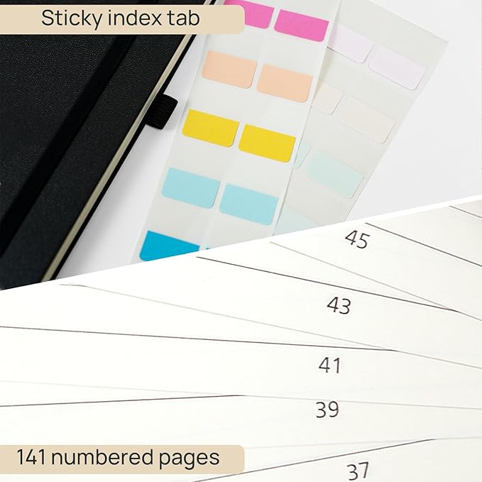 POPRUN Lined Spiral Journal Notebook, [A5-5.75'' x 8.25''] - 120 GSM Thick Paper, 144 Numbered Pages, College Ruled Notebook for Men & Women with Pocket, Index Tabs, 8 Perforated Sheets, Burgundy