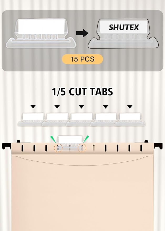 Extra Capacity Plastic Hanging File Folders,12 Pack Reinforced Hang Folder,Heavy Duty 2 Inch Expansion,Filing Cabinet Folders Letter Size for Bulk Files/Medical Charts(Light Beige)