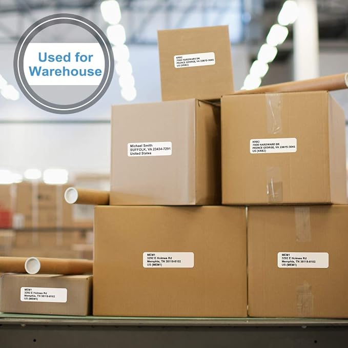 COLORWING 1-1/8" x 3-1/2" LW 30252 Barcode/Address/Shipping Label Refills, Compatible with Dymo Label Writer 450, 450 Turbo, 4XL, 400 Printers, 28mm x 89mm [30 Rolls/10500 Labels]